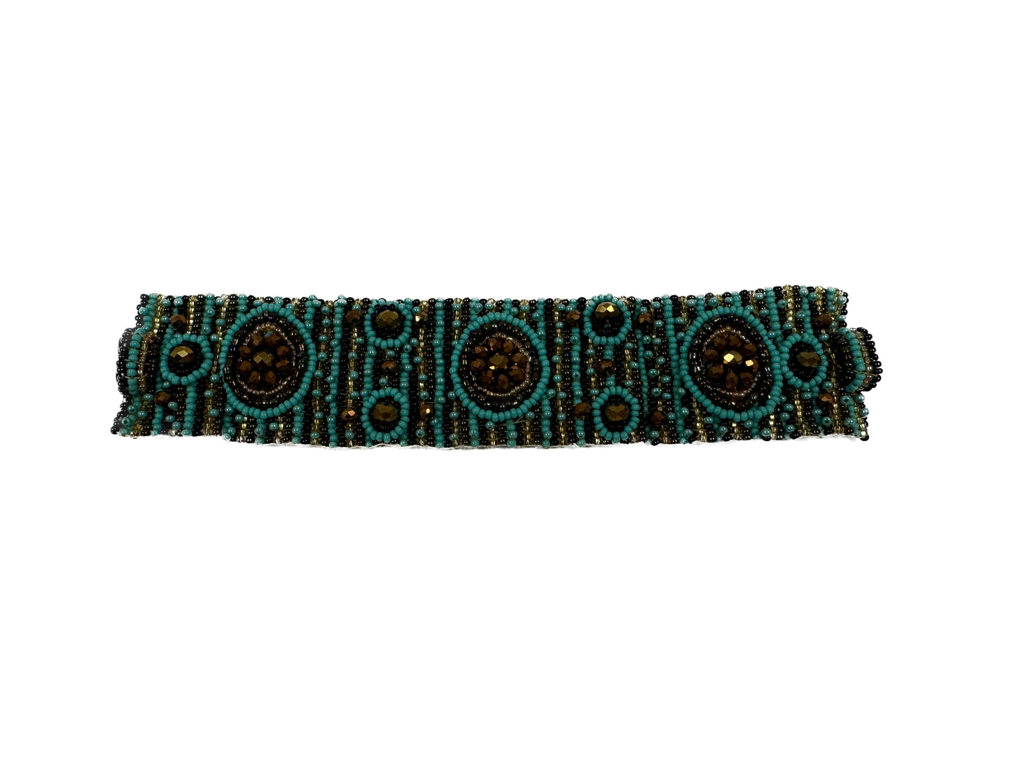 Beaded Bracelet - Turquoise and Gold