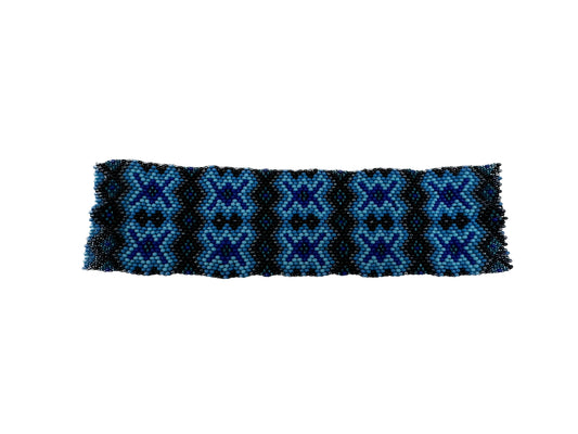 Beaded Bracelet - Shades of Blue and Black