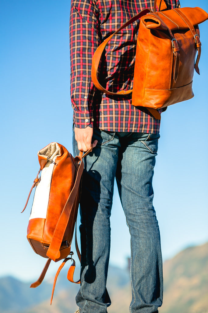 Roll Top Backpack - Black