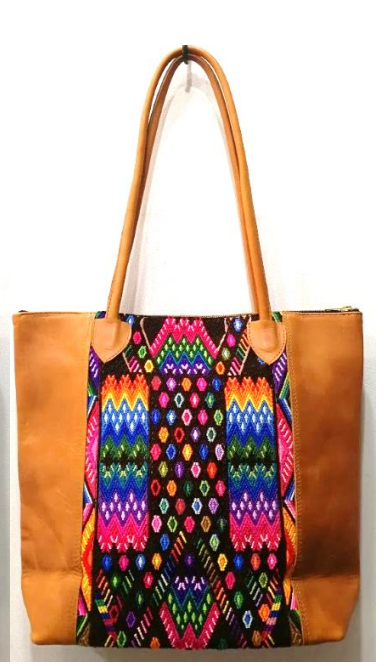 Alejandra Tote Bag - Tan & Textile